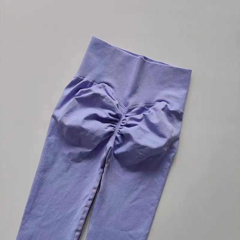 Leggings de yoga taille haute pour femme, sans coutures, effet push-up, pour le sport, le fitness et la course à pied, gainants et ultra-élastiques.