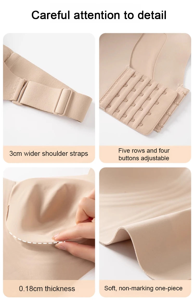 Soutien-gorge push-up sans armatures, sous-vêtements confortables et sans coutures pour femme, doux, respirant et hypoallergénique, sans armatures, idéal au quotidien.