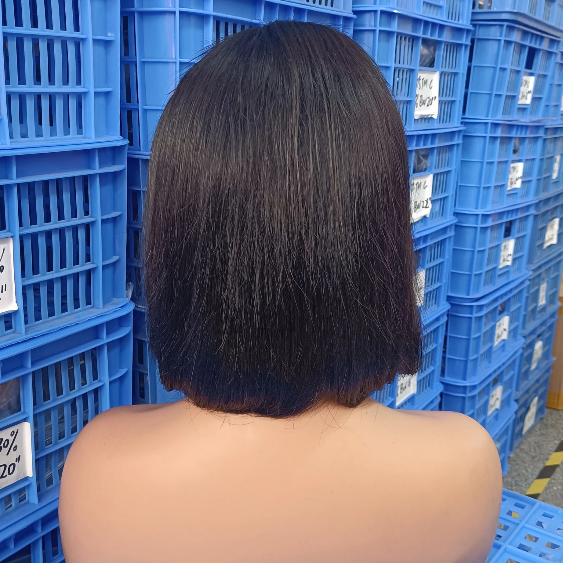 Brazilian Human Hair Bob Wigs Glueless HD Lace Front Wig No Glue Short Bone Straight Lace Frontal Wig Ready to Wear 250 Density