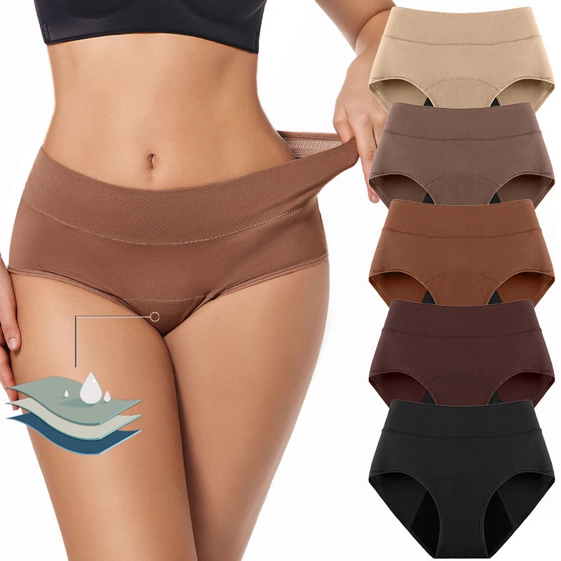 Culottes menstruelles 3 couches absorbantes pour incontinence physiologique, respirantes et imperméables, sous-vêtements menstruels pour femmes.