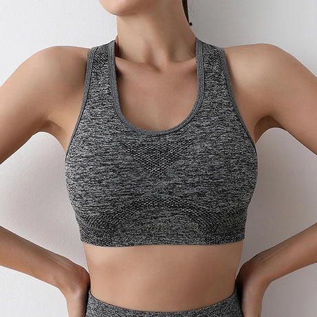 Soutien-gorge de sport push-up pour femme, idéal pour le fitness et le yoga. Sous-vêtements et hauts de sport respirants pour la course et la salle de sport.