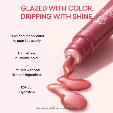 Baume à lèvres hydratant effet donut, gloss miroir, rouge à lèvres parfum fraise framboise chocolat, huile à lèvres transparente, maquillage