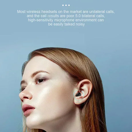 Écouteurs Bluetooth TWS sans fil avec microphone et réduction de bruit, compatibles avec les smartphones (modèle A6S).