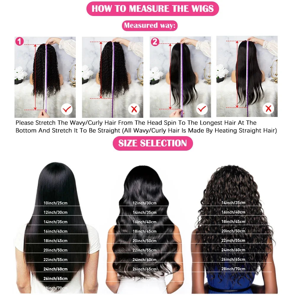 Perruque frontale en dentelle transparente HD 13x6, sans colle, 30 à 40 pouces, densité 200, cheveux humains, 13x4 ondulés, pour femmes