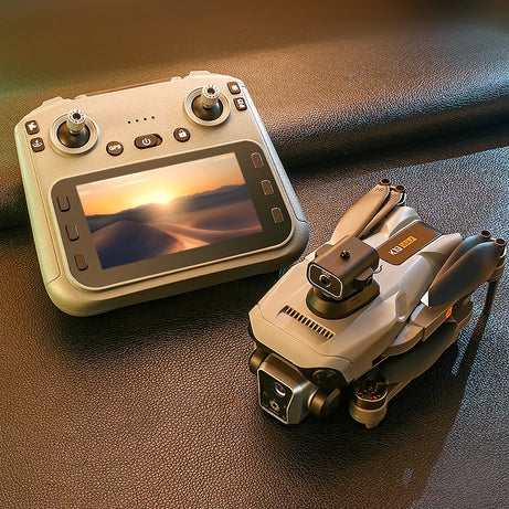 Nouveau drone K19 MAX GPS professionnel avec caméra 8K, vol FPV aérien, évitement d'obstacles, télécommande grand écran et drone pliable