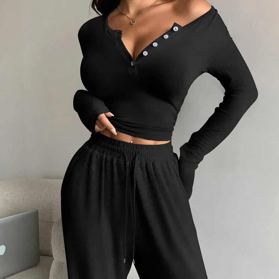 Pyjama femme, nuisette d'hiver, ensemble pyjama femme, vêtements d'intérieur, pyjama à manches longues, vêtements de nuit pour femme