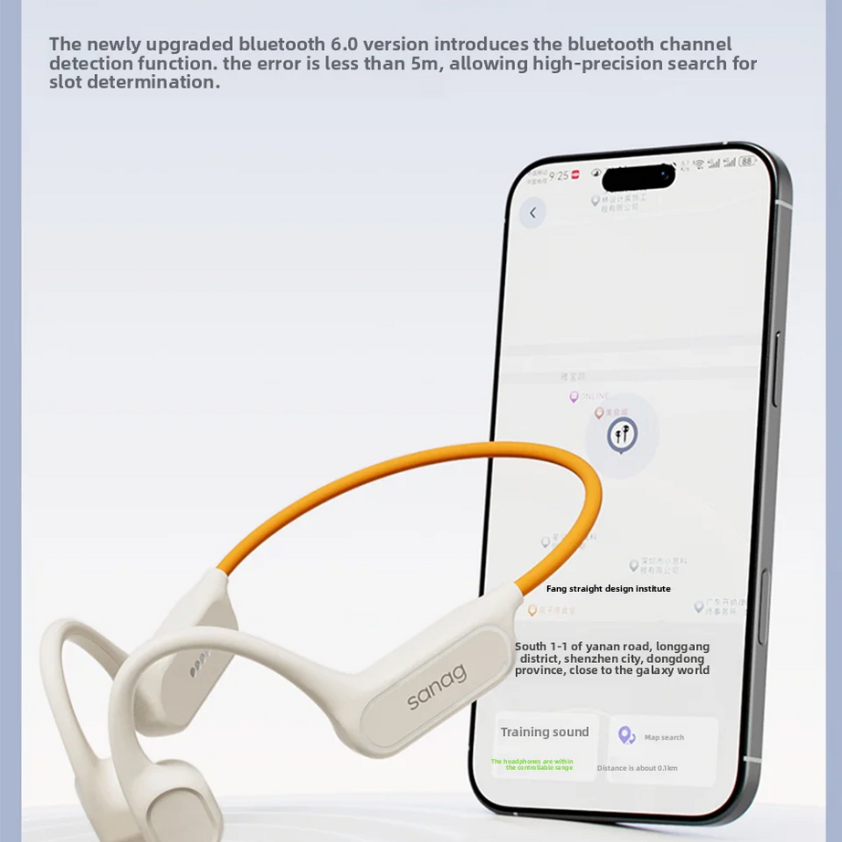 Écouteurs Bluetooth à conduction osseuse Sanag B33S, oreille ouverte, IPX8, pour la natation, mémoire de 32 Go, sans fil, compatibles MP3.