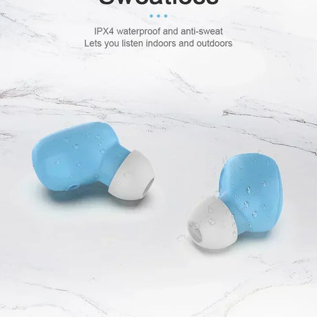 Écouteurs Bluetooth TWS sans fil avec microphone et réduction de bruit, compatibles avec les smartphones (modèle A6S).