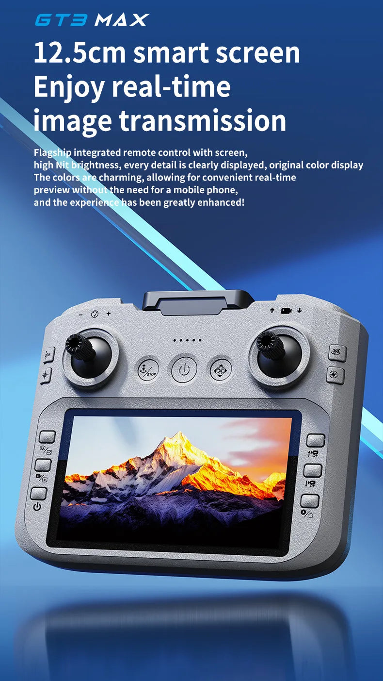 Drone GT3 MAX 2025 - 8K HD 4,3" - Télécommande - Mode sans tête - Hélicoptère - Flip 360° - Quadricoptère - Jouet - Mini drone - Cadeau pour enfant
