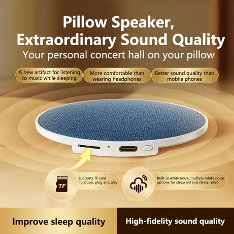 Aide au sommeil par haut-parleur d'oreiller à ultrasons, son dynamique haute qualité, enceinte Bluetooth papillon 2026