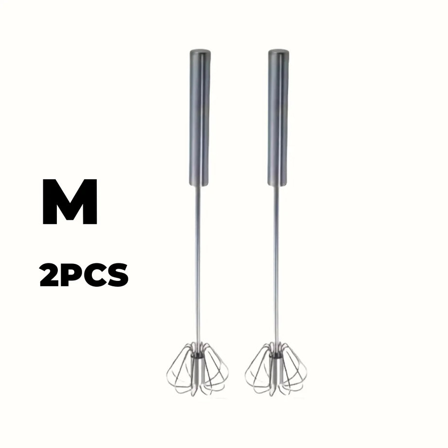 Batteur à œufs en acier inoxydable, mélangeur semi-automatique durable pour mélanger, remuer et battre les œufs sans effort, idéal pour la pâtisserie.