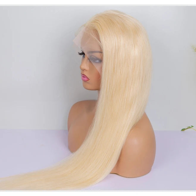 13x4 13x6 360 HD Transparent 613 Honey Blonde Color Lace Front Human Hair Wigs for Women Raw Brazilian Straight Lace Frontal Wig