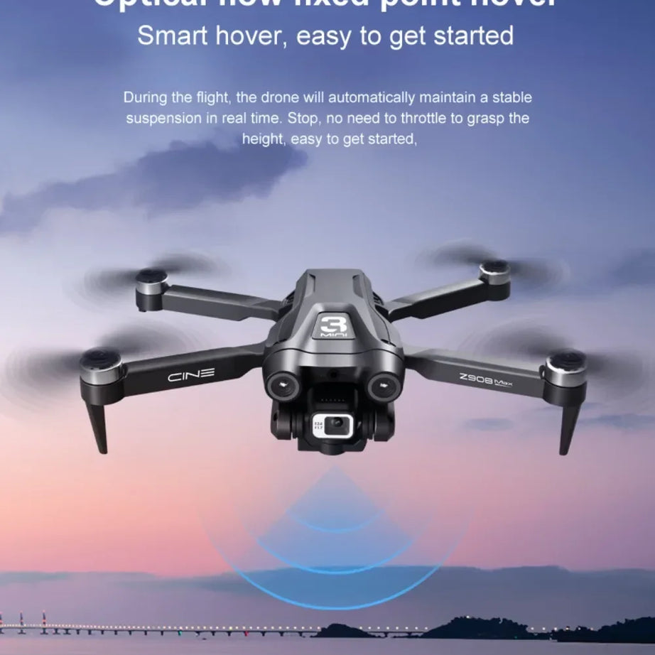 Drone Original Z908 Pro /MAX 8K ESC Professionnel 4K avec localisation par flux optique et évitement d'obstacles sur 3 côtés - Quadricoptère jouet