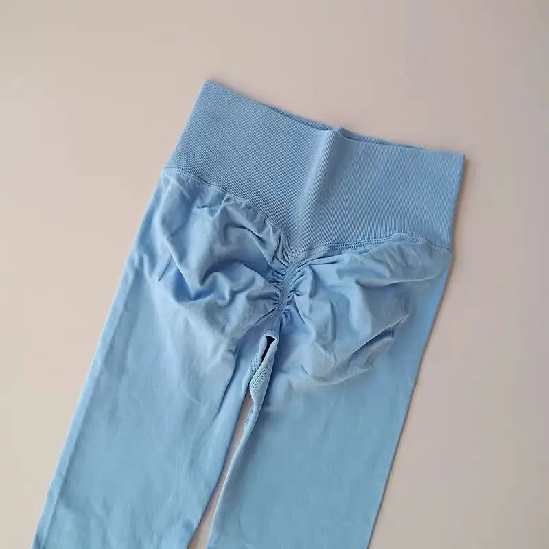 Leggings de yoga taille haute pour femme, sans coutures, effet push-up, pour le sport, le fitness et la course à pied, gainants et ultra-élastiques.