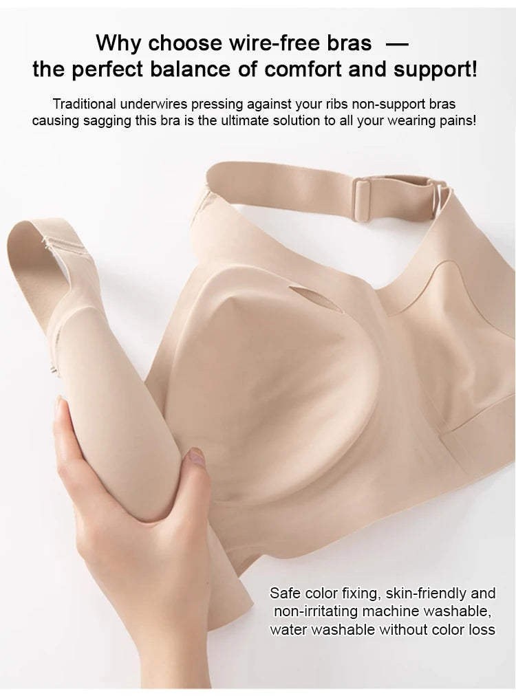 Soutien-gorge push-up sans armatures, sous-vêtements confortables et sans coutures pour femme, doux, respirant et hypoallergénique, sans armatures, idéal au quotidien.
