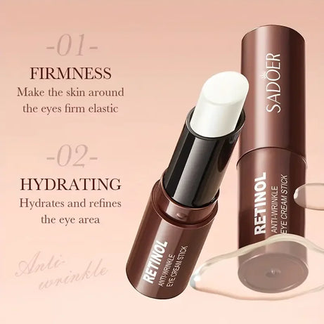 Crema de contorno de ojos con retinol en barra para eliminar ojeras, hidratar, reafirmar e iluminar la piel del contorno de ojos.