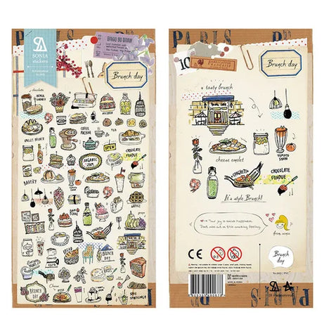 Autocollants Suatelier Foods, scrapbooking esthétique, jolis stickers pour carnets de voyage, décorations coréennes, agendas et fournitures de loisirs créatifs.