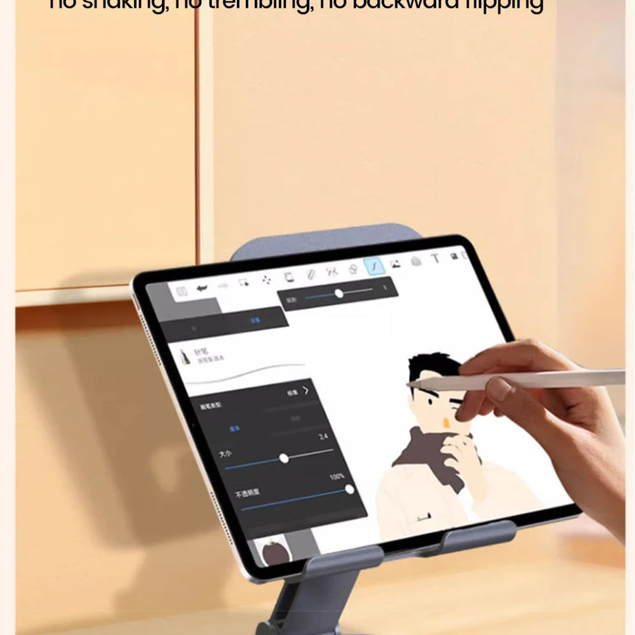 Support de téléphone portable rotatif Olaf pour table, compatible iPad, Samsung et iPhone 15, 14 et 13 pouces.