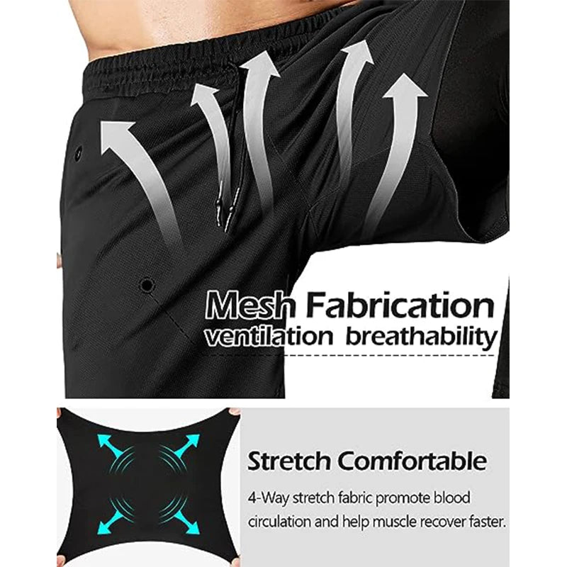 Pantalon de sport 2 en 1 pour homme, survêtement d'entraînement athlétique, pantalon de jogging, pantalon de fitness et de course à pied pour homme
