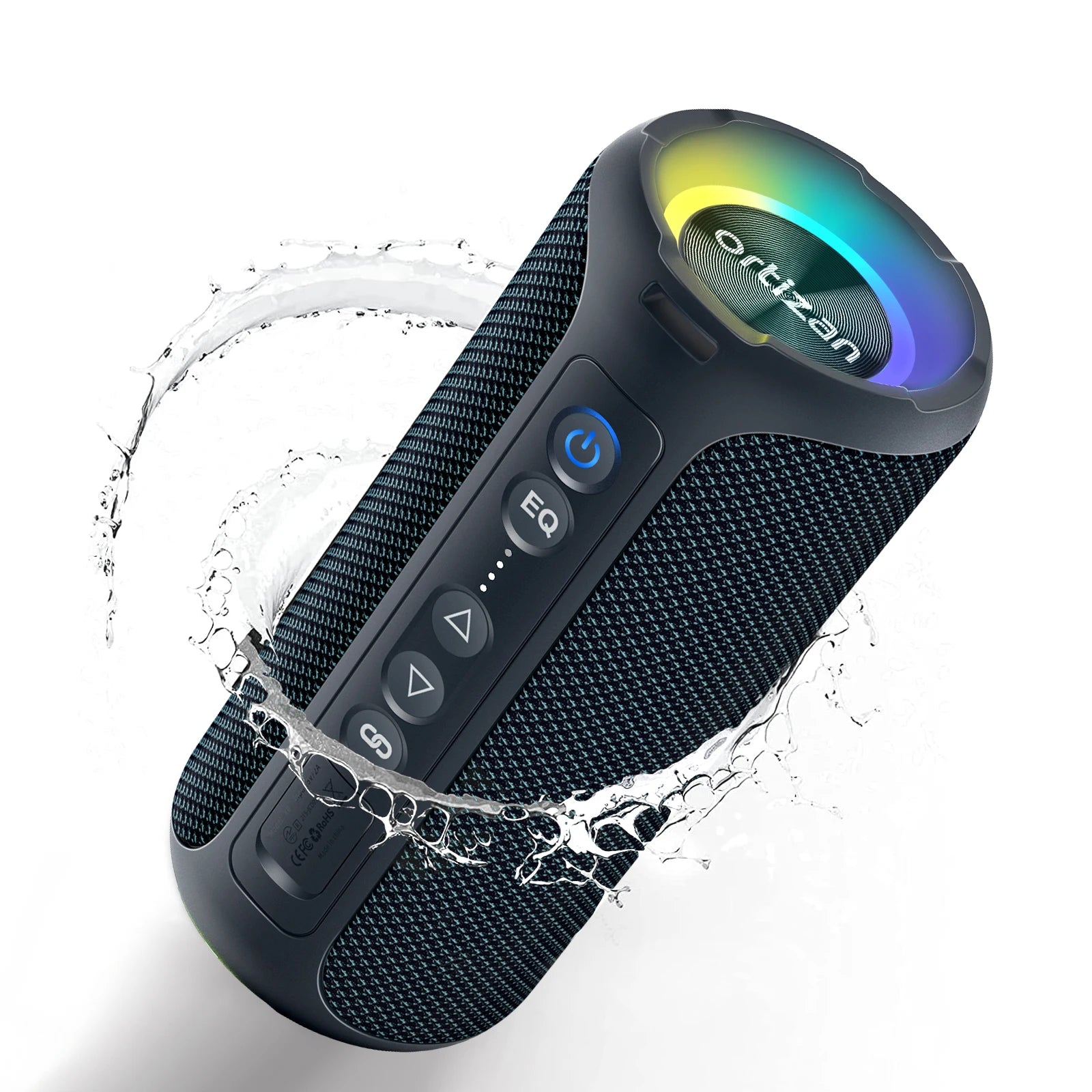 Enceinte Bluetooth portable Ortizan X8 Pro avec son stéréo 40 W, basses riches, étanchéité IPX7, 30 h d'autonomie, éclairage multicolore et 3 égaliseurs.