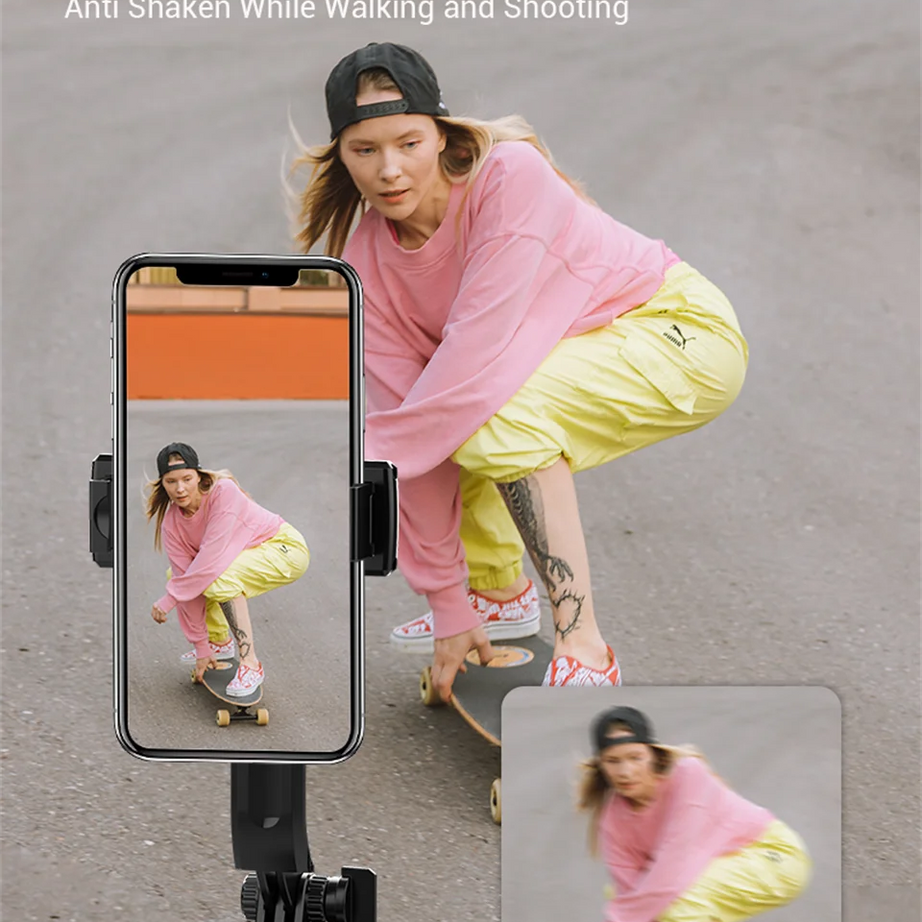 Perche à selfie sans fil FANGTUOSI 1750 mm, trépied, monopode pliable avec lumière LED pour smartphones, prise de vue stable et équilibrée en direct