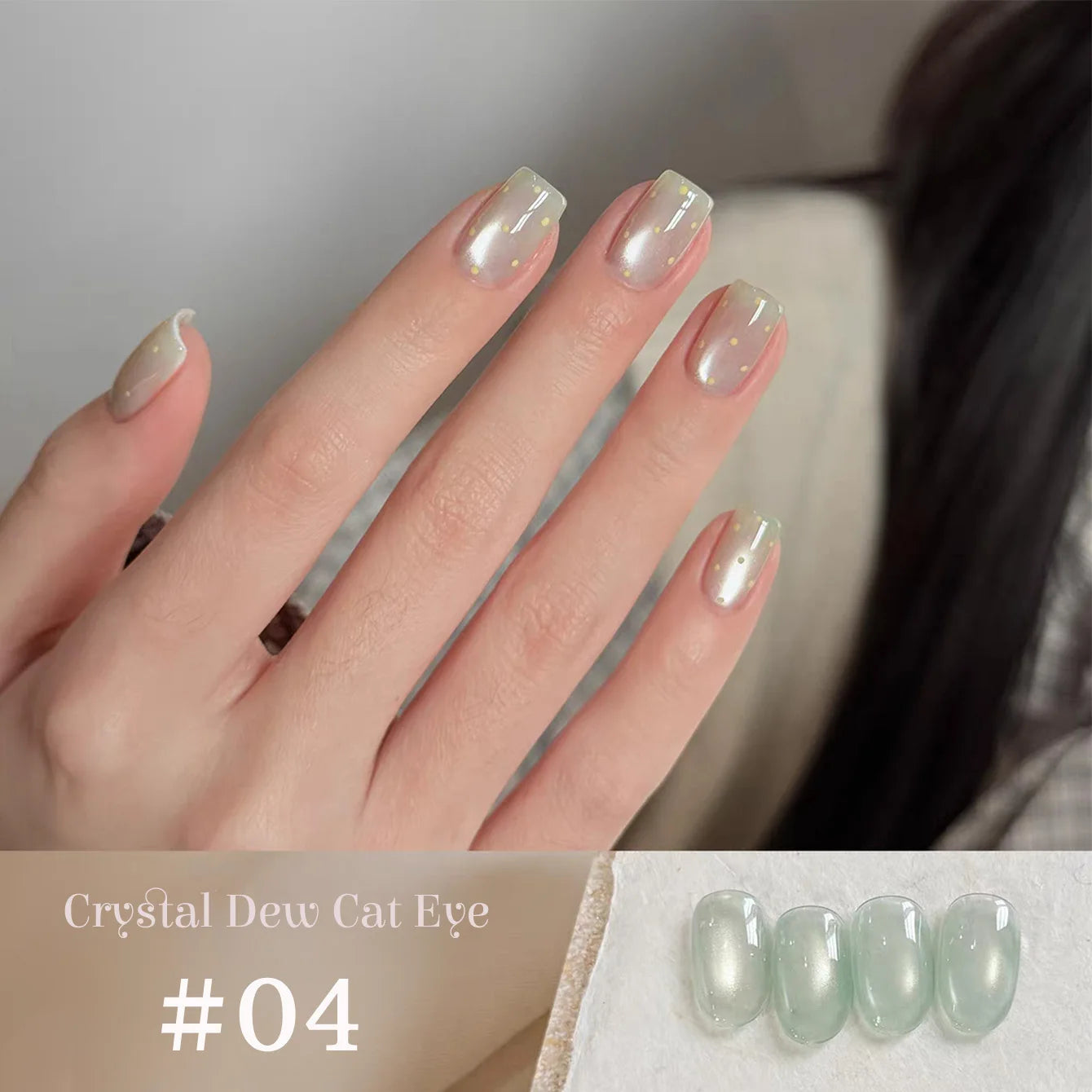 Vernis à ongles gel blanc effet œil de chat TC Flow Light (1 à 9 pièces) - Ultra brillant, semi-permanent, UV, effet miroir, aimant pour ongles