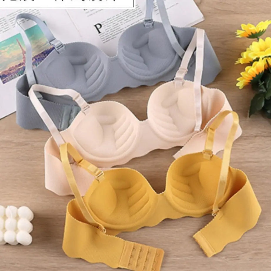 Sexy Comfort One-piece Underwear Adjustable Candy Color Pushup Bra Anti-sagging Lifting Push Up Bras Women