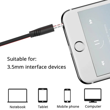 Écouteurs filaires Extra Bass avec microphone et prise jack 3,5 mm, style Noodles, pour Samsung