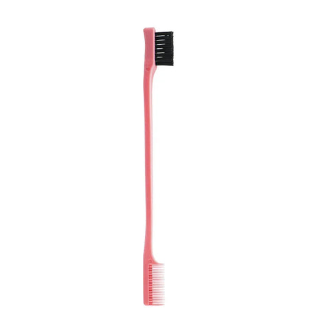 Brosse à cheveux antistatique 2 en 1 avec peigne intégré, idéale pour les perruques en cheveux naturels.