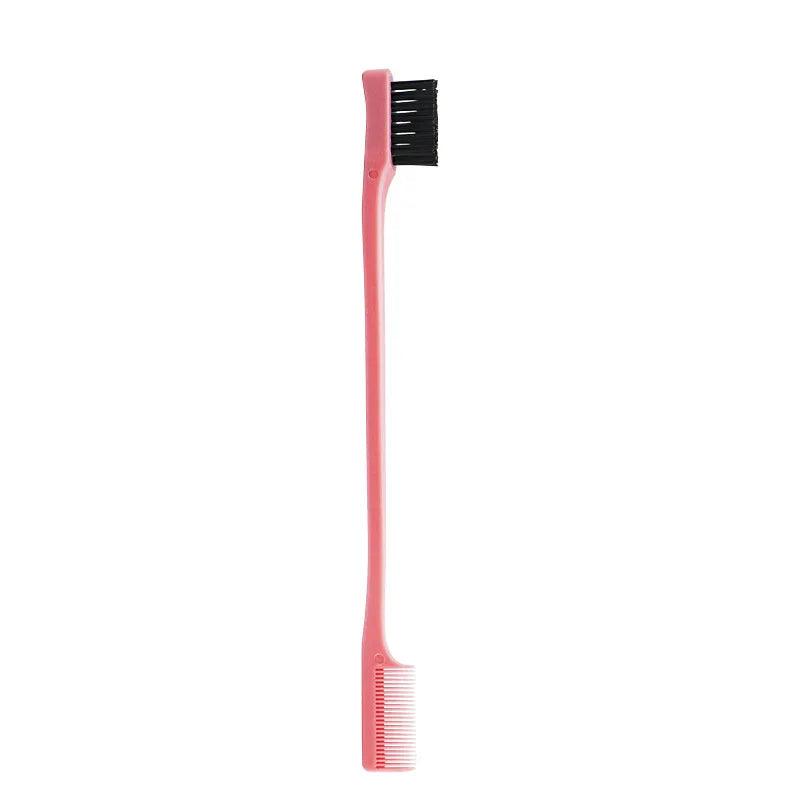 Brosse à cheveux antistatique 2 en 1 avec peigne intégré, idéale pour les perruques en cheveux naturels.