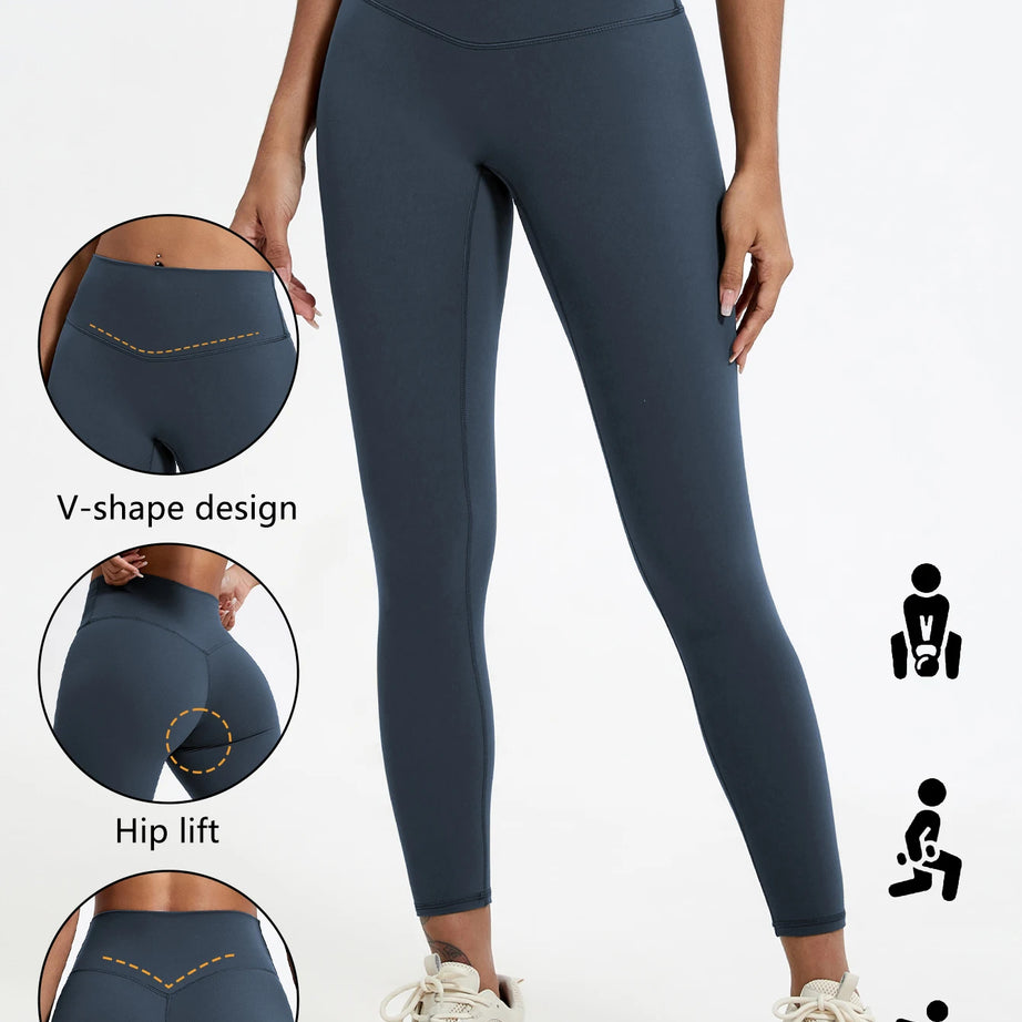 Leggings taille haute Hearuisavy en tissu ultra doux, séchage rapide, parfaits pour la gym, le yoga et la course à pied. Effet push-up.