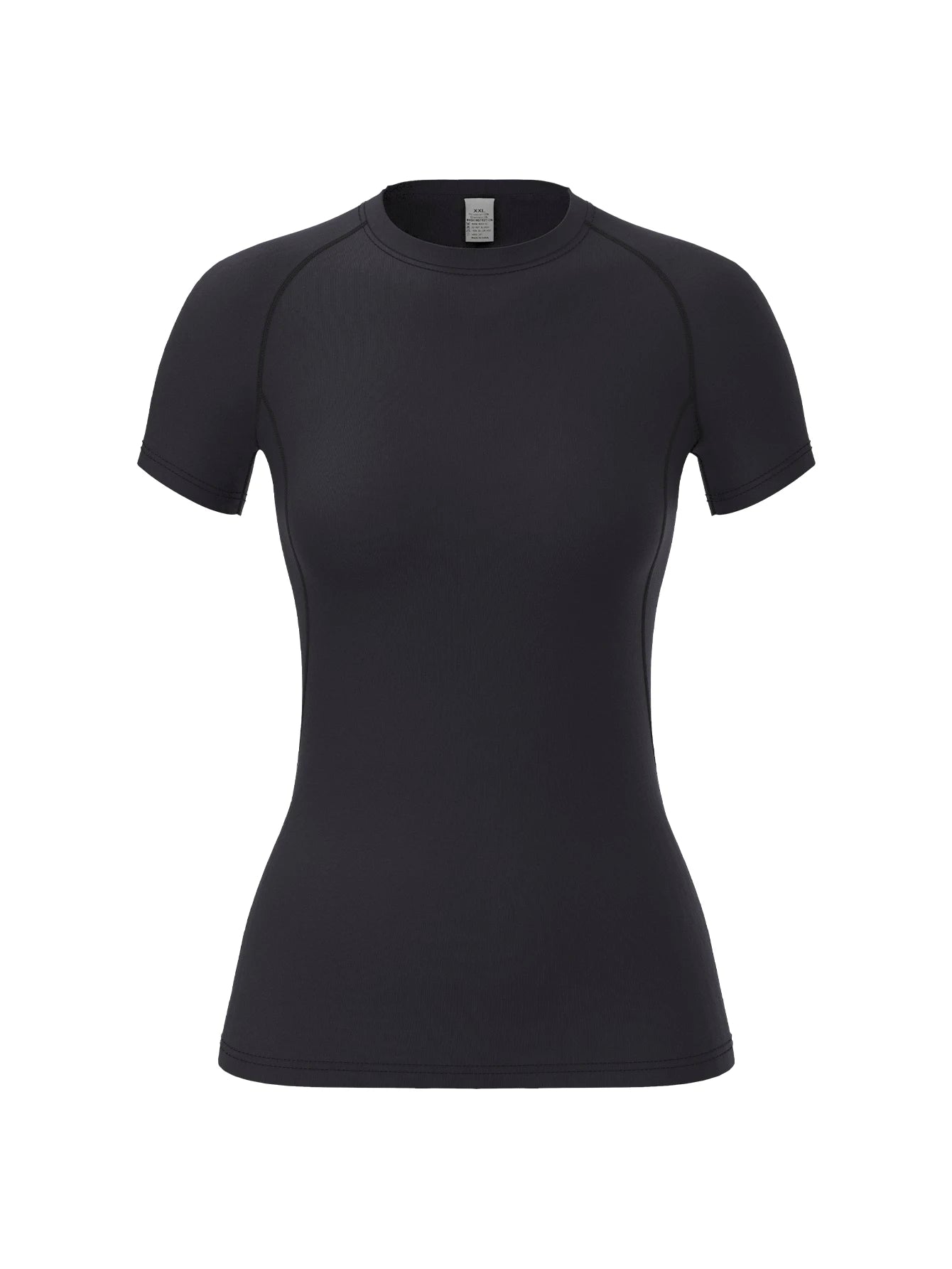 T-shirt de compression pour femme, manches courtes, idéal pour le sport, le yoga et la course à pied, parfait pour l'été et la salle de sport. Ce t-shirt extensible à séchage rapide est idéal pour les séances d'entraînement.