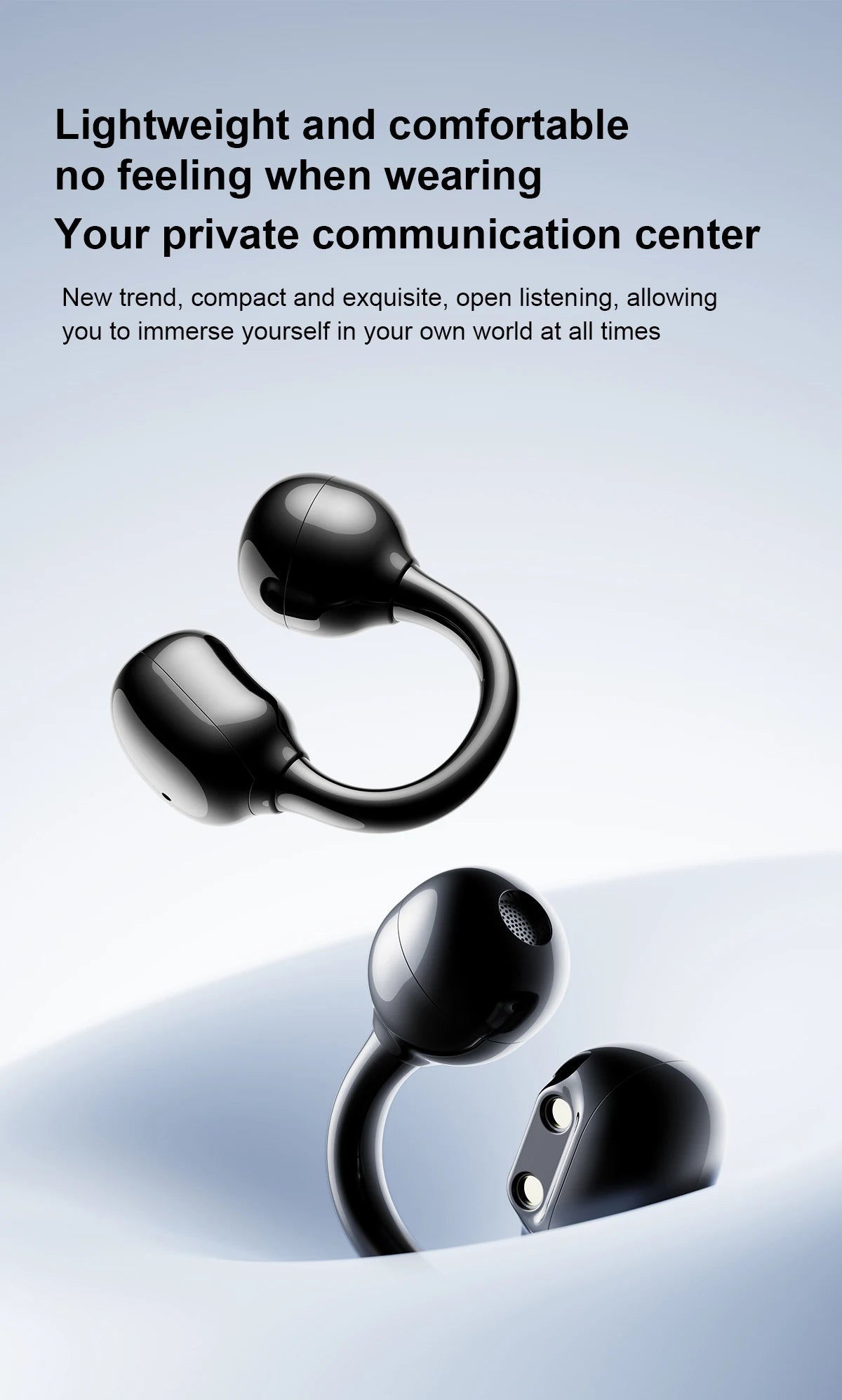 LIGE New Open-back Cip-on Headphones Smart Watch For Men Women 2.01” HD Screen Massive Watch Faces Bluetooth Call Smartwatches