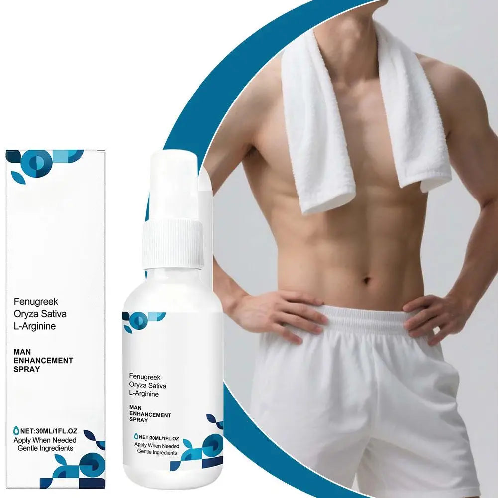 Spray stimulant pour hommes de 30 ml. Soin intime masculin. Agit rapidement et procure un soutien durable.