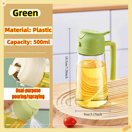 Flacon pulvérisateur d'huile de 200/300/500 ml pour barbecue et cuisson à l'huile d'olive, flacon en plastique, flacon vide pour vinaigre ou pinceau à huile