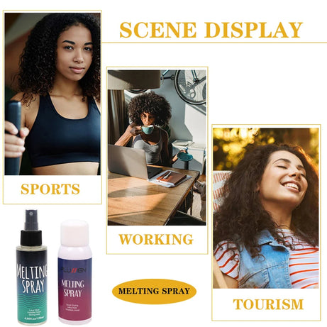 Spray de fusion de dentelle 120 ml, colle en spray pour perruques en dentelle, finition invisible et résistante.