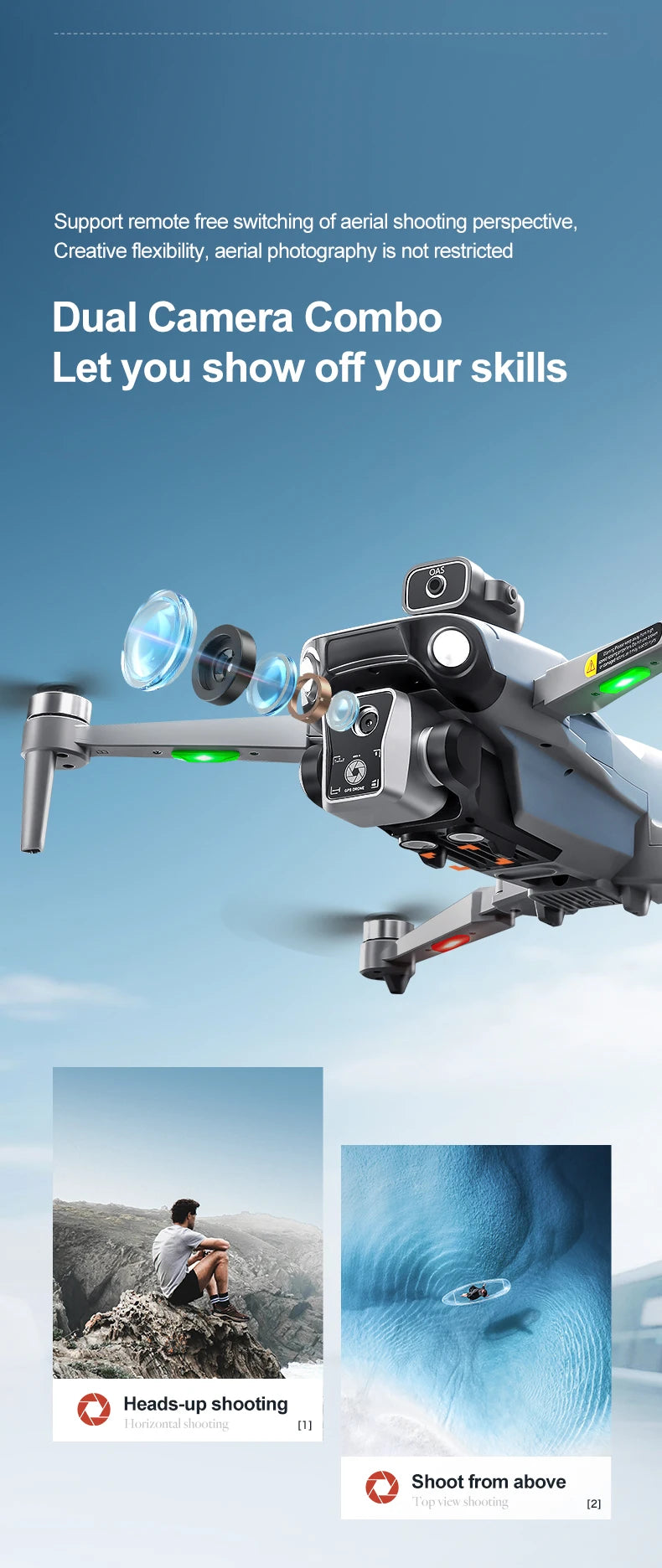 Nouveau drone K19 MAX GPS professionnel avec caméra 8K, vol FPV aérien, évitement d'obstacles, télécommande grand écran et drone pliable