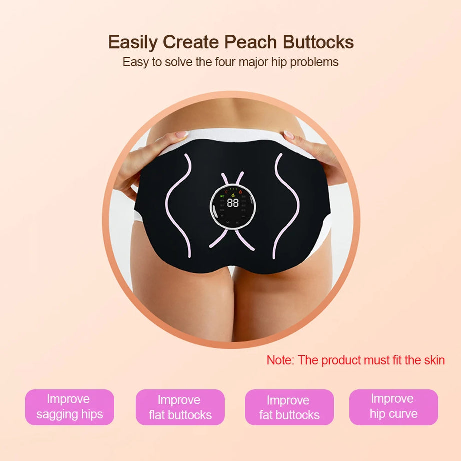 EMS Electric Hip Trainer Peach Buttocks Shaping Hip Muscle Lifting Firming Massage Machine Buttock Muscle Enlargement Stimulator