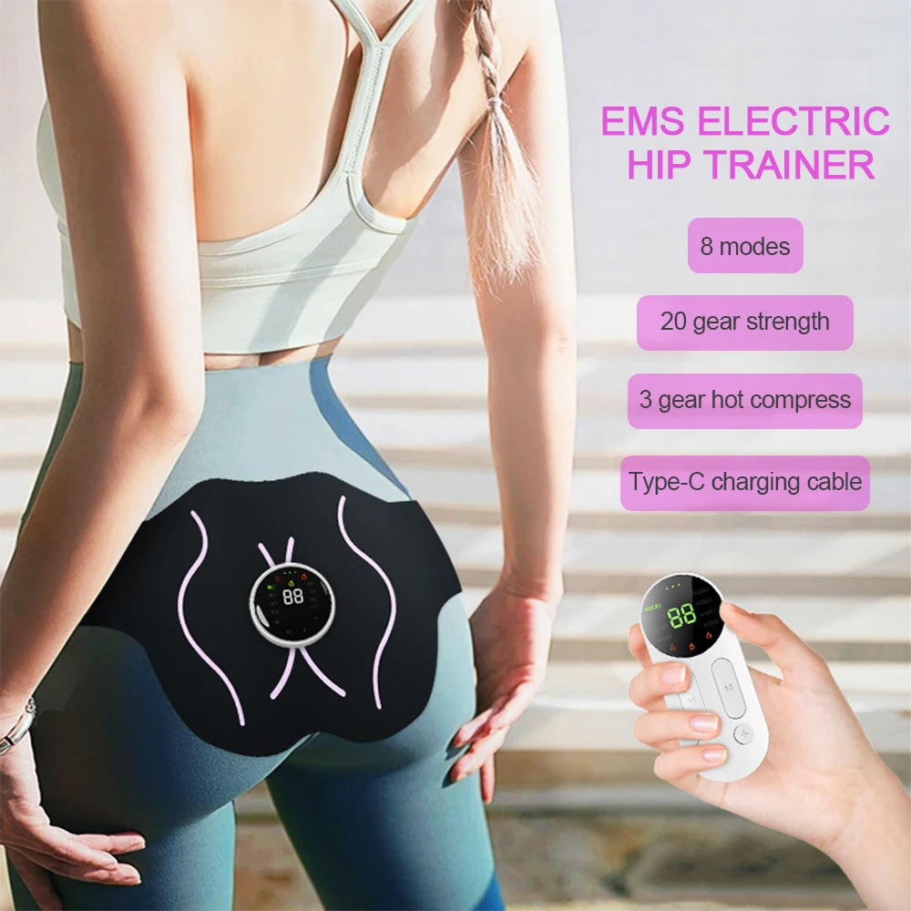 EMS Electric Hip Trainer Peach Buttocks Shaping Hip Muscle Lifting Firming Massage Machine Buttock Muscle Enlargement Stimulator