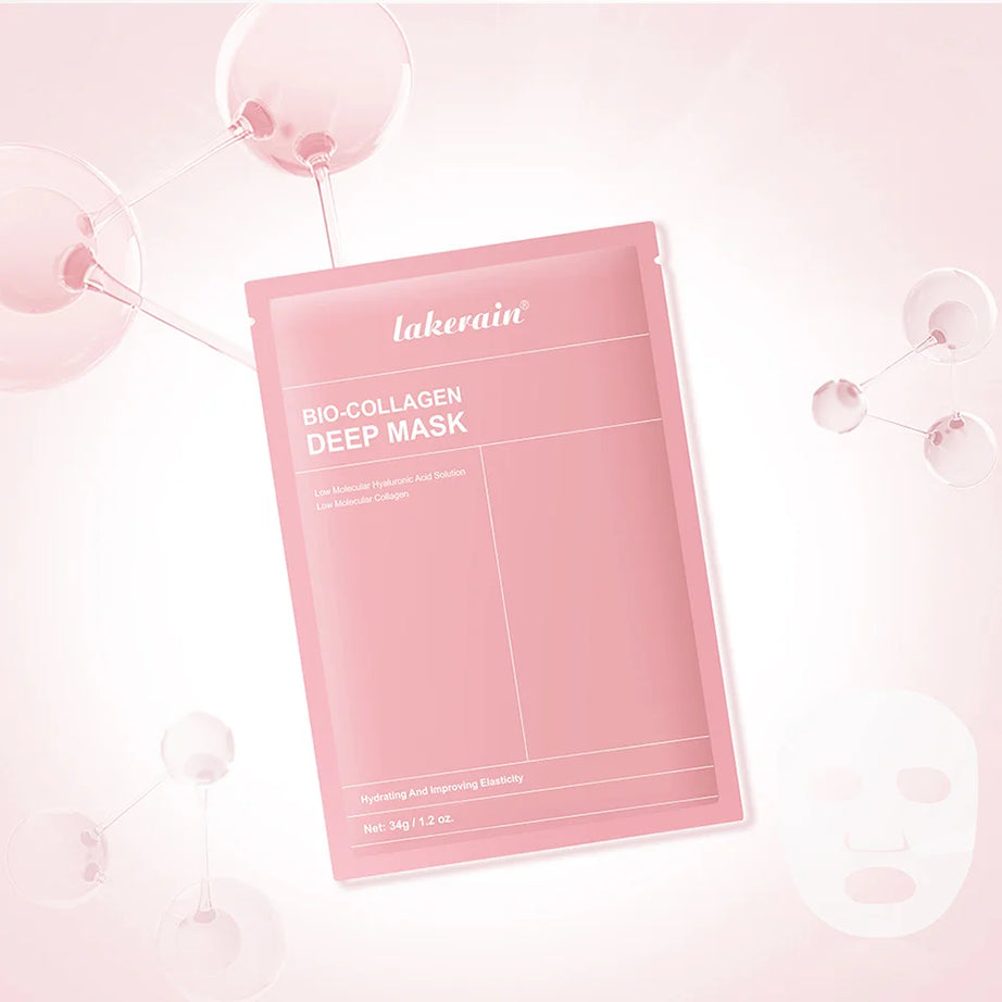 Masque Bio-Collagen Real Deep, supplément de collagène, masque hydrogel hydratant de nuit, améliore l'élasticité, minimise les pores et raffermit