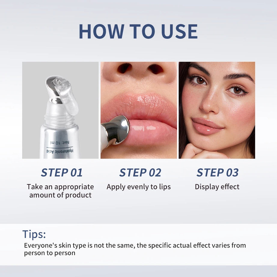 Aceite labial voluminizador instantáneo con ácido hialurónico Lakerain para reducir las líneas de expresión, esencia para el cuidado de los labios, brillo labial hidratante para mujeres.