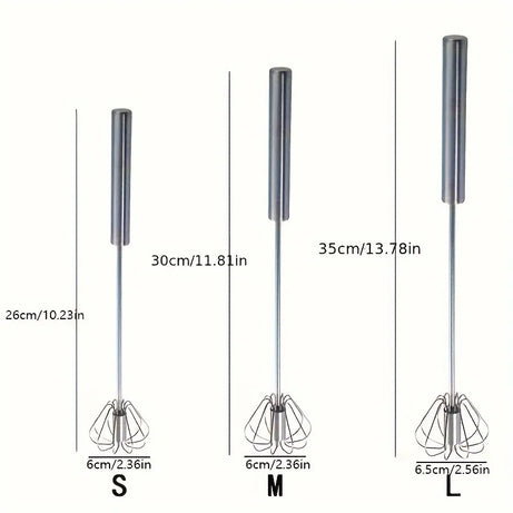 Batteur à œufs en acier inoxydable, mélangeur semi-automatique durable pour mélanger, remuer et battre les œufs sans effort, idéal pour la pâtisserie.