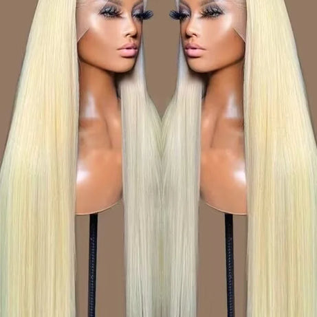 13x4 13x6 360 HD Transparent 613 Honey Blonde Color Lace Front Human Hair Wigs for Women Raw Brazilian Straight Lace Frontal Wig