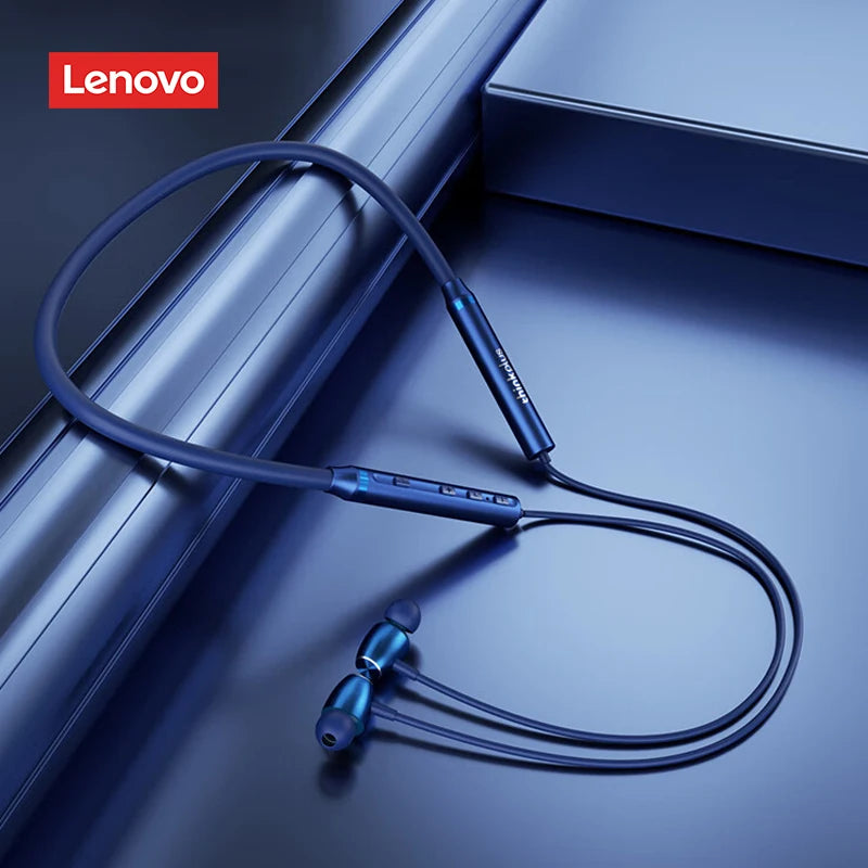 Auriculares Bluetooth Lenovo HE05X 100% originales, resistentes al agua, con sonido HIFI, banda magnética para el cuello y diseño deportivo.