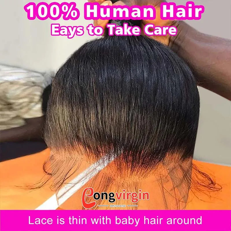 Perruque 5x5 sans colle, cheveux humains, prête à porter, dentelle prédécoupée, perruque lisse à lace front pour femmes