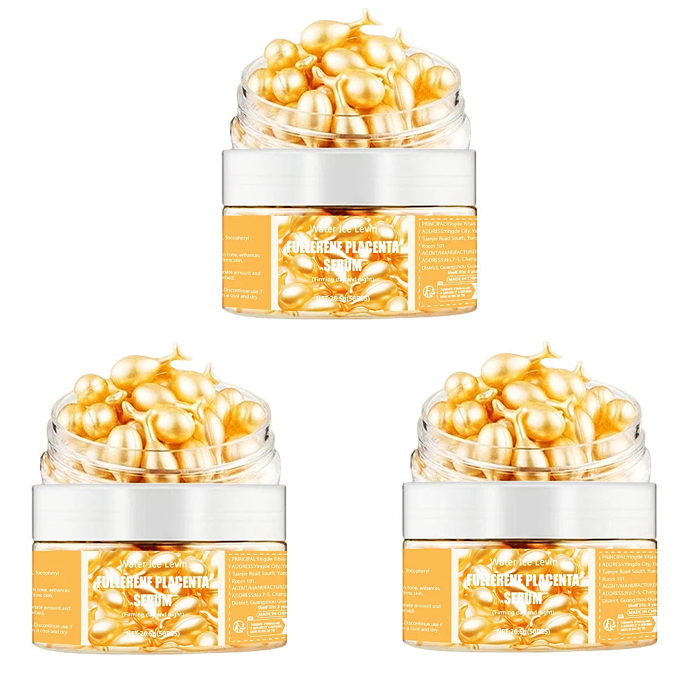 50 capsules de sérum au collagène pour le visage, anti-imperfections, anti-acné et anti-rides, raffermissantes et éclaircissantes, à base d'acide hyaluronique. Nouveau soin de la peau.