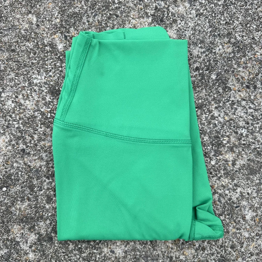 Solid Color Back Waist Pocket High Waist Yoga Legging Women Sport Cropped Pants Butter Athletic Gym Comprehensive Training Jog