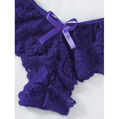Summer Hot Sexy Sleepwear Dress Sleeveless Backless Women Lace Sheer Nightdress Solid Color Soft Pajamas Short V-neck Thong Set