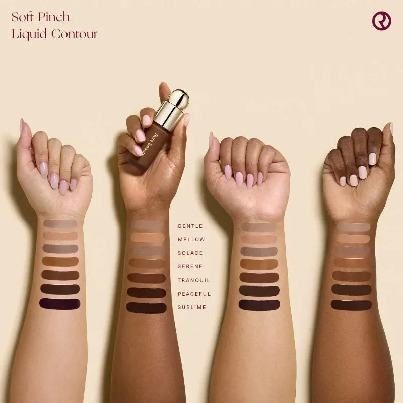 Rare Beauty Poudre Bronzante Liquide Contour Visage 3D Teinte Lissante Effet Miroir Longue Tenue Ombre à Nez Naturelle Waterproof Maquillage Illuminant