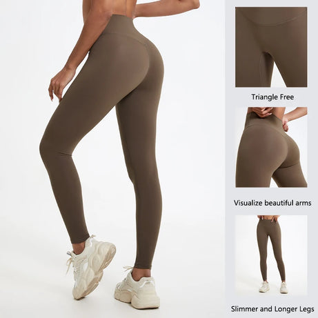 Leggings taille haute Hearuisavy en tissu ultra doux, séchage rapide, parfaits pour la gym, le yoga et la course à pied. Effet push-up.